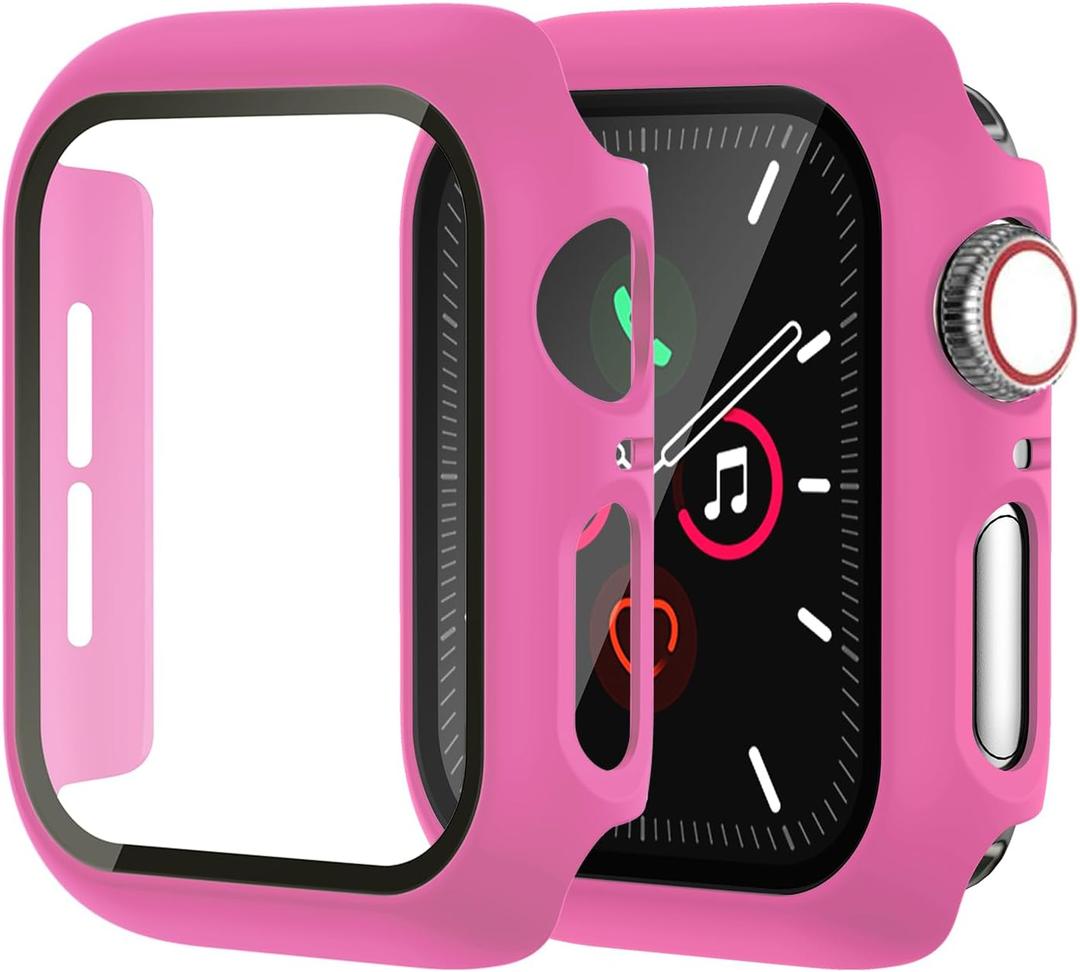Case for Apple Watch Screen Protector SE 3(2025) SE 2/SE/Series 4 5 6 40mm with Tempered Glass | Slim Guard Bumper | Full Coverage Hard PC Protective Cover | Compatible iWatch 40mm