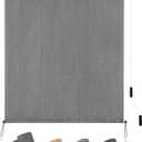 KELIXU Patio Shades Roll Up Outdoor Blind, 5' W x 8' H Cordless Sun Shade Privacy Screen with 90% UV Protection Exterior Roller Shade Cloth for Porch Pergola Backyard Windows Balcony, Gray