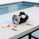 Drizzlen B2854 Pool Pump Motor, 1.5HP 3450 RPM, 56Y Frame, 115V/230V | Universal Replacement for Century, Hayward, Pentair, Jandy Pool & Spa Systems | Square Flange, PSC, 1.1 Service Factor Motor