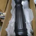 PARTPHONER Outdoor Lamp Post Light 3-Head, Classic Black with Clear Glass Panels, E26 Base Maximum 100W (3 LED Bulbs Included), Waterproof Street Light for Backyard, Garden, Driveway