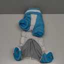 AOFITEE Fullbody Dog Coat Warm Fleece Dog Jacket, Windproof Dogs Winter Coat with Harness Built in, Reflective Turtleneck Dogs Snowsuit Puffer Jacket, Four Legged Snow Suit for  Pet (Turquoise, S)