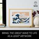 LEGO Art Hokusai The Great Wave Framed Japanese Wall Art Building Set - Unique Wall Decor for Home, Room, or Office - Fun Activity for Adults, Ages 18+ - Gift for Men and Women - 31208, Medium, Small