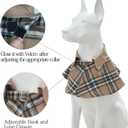 4 x Dog Tuxedo Wedding Suit Shirt with Bow Tie, Formal Outfit Tux Attire for Puppy Small Medium Dogs Cats Costume (Khaki Scarf, Large)