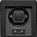 ROTHWELL Single Watch Winder for Automatic Watches with Quiet Motor with Multiple Speeds and Rotation Settings (Black/Grey)