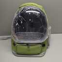 Cat Backpack Carrier, Breathable Cat Carrier Large Space Bubble Pet Backpack for Kitty Small Dog up to 15lbs, Transparent & Foldable Pet Carrier for Travel Hiking (Green)