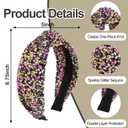 Headbands for Girls, 3 Pack Sequin Knotted Headband for Women Set Cute Glitter Girl Headbands Black White Pink Knot Headband Sparkly Hairband Head Bands Hair Accessories for Girls Toddler