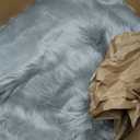 Latepis Grey Rugs for Bedroom Area 4x6 Gray Faux Sheepskin Fur Rug Fluffy Shaggy Soft Plush Rugs for Living Room Sofa Dorm, Rectangle