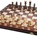 Chess and Games Shop Muba Beautiful Handcrafted Wooden Chess Set with Board and Chess Pieces - Gift idea Products (16inch (40 cm)), 1-2 Players