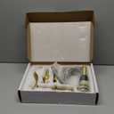 GGStudy 8 inch 2 Handles 3 Holes Widespread Bathroom Sink Faucet Antique Brass Bathroom Vanity Faucet Basin Mixer Tap Faucet Matching Metal Pop Up Drain with Overflow