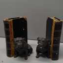 Dog Decorative Bookends Book Holder - Vintage Shelf Decor Book Ends to Hold Books Heavy Duty for Home Decor 3.5 X 4.5 X 6.25 inch Guichifun