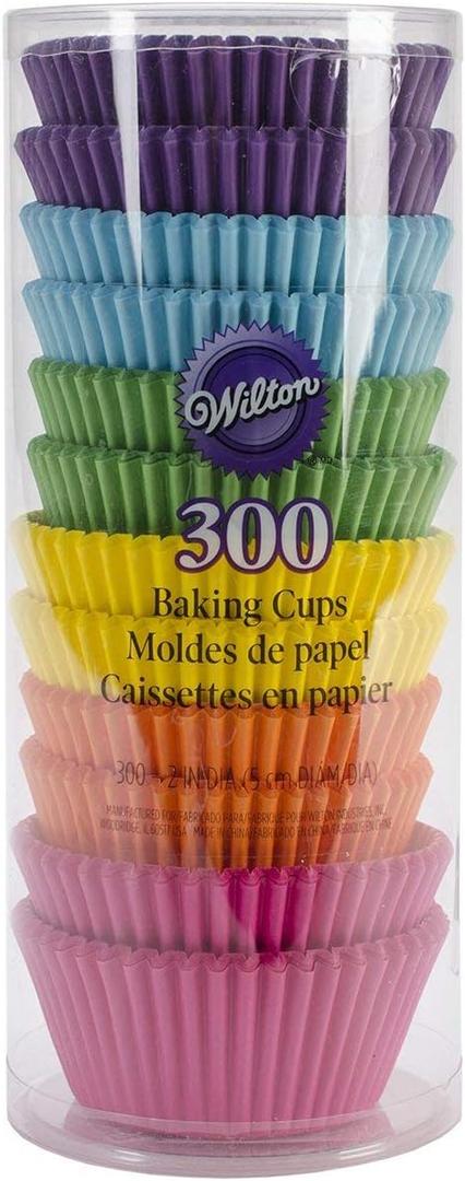 Wilton Standard Cupcake Liner Baking Cups, 300 Count, Rainbow Bright