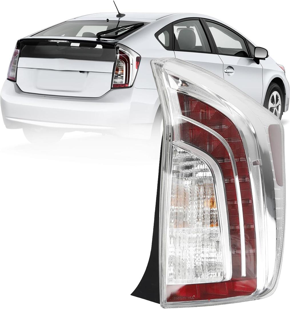 Dasbecan Right Passenegr Side Tail Light Assembly with Bulbs Compatible with 2012-2015 Toyota Prius Rear Lamp Replaces# TO2801189 8155147190 (5pins)