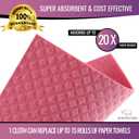 Swedish Dishcloths  Eco-Friendly Reusable Kitchen Towels  10 Pack Cleaning Cloths for Dishes, Counters & Surfaces  Super Absorbent, Compostable, Zero-Waste Alternative (Yellow)