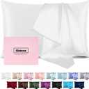 Silk Pillow Cases for Hair and Skin Mulberry Silk Pillowcase Soft Both Sided Natural Silk Pillow Cases with Zipper Beauty Sleep Pillowcase 1 Pack for Gift (Standard, White)