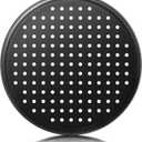 12 Inch Pizza Pan with Holes, Nonstick Pizza Tray for Oven, Round Perforated Carbon Steel Pizza Baking Pans Pizza Bakeware for Home Restaurant Kitchen Baking