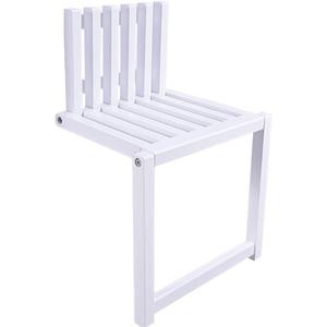 Folding Chair Wall-Mounted Invisible Shoe-Changing Stool Made of Solid Wood Wall Seat Folding with Support Legs Saving Space Suitable for Various Occasions White, 10.23 inches x 14.96 inches x 13.77 inches