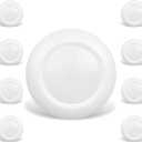8 Pack 6 Inch LED Low Profile Recessed & Surface Mount Disk Light, Round, 15W, 900 Lumens, 4000K Cool White, CRI80, Driverless Design, Dimmable, ETL Listed, White