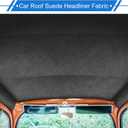 Headliner Fabric 40" L x 60" W Interior Trim DIY Roof Repair Replacement for Car Truck RV SUV Boat Automotive Suede Fabric Black