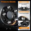 BasaltAuto 2Pcs Black Hubcentric Wheel Spacers 20mm Thick 5 x 4.5 M12x1.25 Studs 66.1mm Hub Bore Compatible for Nissan Altima Rogue Sentra Infiniti QX50-QX70 Q50-Q70 G35 G37 M35 M37 M45