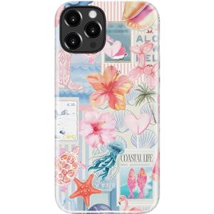 2 x LUMARKE for iPhone 16 Pro Max Case,Cute Floral Cover,Wireless Charging