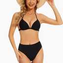 Period Swimwear Leakproof Bikini Swim Bottoms Proof Menstrual Bathing Suit Bottoms for Teens Girls Women (Black, XS)