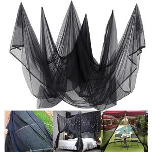 Mosquito Net 39 x 10Ft, Black Mosquito Netting for Patio Garden Protection, Fly Bird Barrier Hunting Blind Plant Protecting Netting, 3x12m