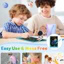 FLUESTON LCD Writing Tablet for Kids, 10 Inch Doodle Board, Colorful Drawing Pad for Toddler, Educational Travel Toy Gifts for 3-8 Year Old Girls Boys, Erase Lock Writing Board