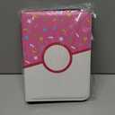 4 Pocket Card Binder 400 Card Holder Album, Pink Donut Trading Cards Holder Zipper Binder for Girl Teen Collection (Pink Donut, 400 Pocket)
