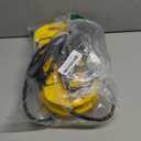 CCCEI 2 Outdoor Power Strips Weatherproof with 8 Plug, Waterproof Extension Cord with Multiple Outlets, Christmas Exterior Garden Yard Surge Protector 6FT, Yellow.