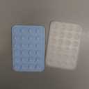 Anteel 2 Pack Silicone Suction Phone Case Mount, Non Slip Sticky Phone Grip for Cellphone, Silicon Adhesive Suction Cup Phone Mount, Strong Grip Holder for Selfies & Videos (Baby Blue&Translucent)