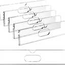 Nameplate for Doors with Adhesive Tapes - 5 Pack 2x8 Inch Clear Acrylic Office Door Name Plate Classroom Wall Name Plate Holder Horizontal Nameplate Holder Plastic Sign Frame