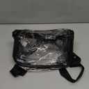 MAY TREE Clear Backpack for Stadium Events, 12x11x5 Inches Small Clear Backpack for Concert Festival Sports Outdoor - Black