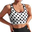 Sports Bras for Women Funny Yoga Crop Tank Tops for Exercise Athletic Workout Running Cycling Gym (Medium, Multicolor 6)