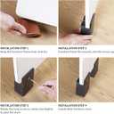 Bed Risers with Adjustable Screw Clamp, Fits Thickness of Furniture Frame from 0 to 1.5 Inch, Furniture Risers 4 Inch Heavy Duty Risers for Table Cabinet Support up to 5000lbs (4Pack, Black)