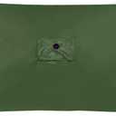 Rectangular Umbrella Canopy Replacement 6 Ribs, Fade Resistant Replacement Umbrella Canopy, Heavy Duty Polyester Fabric Outdoor Shade Canopy Cover for Market Table Cantilever Parasol Top Cover(Green)