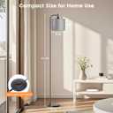SIBRILLE Floor Lamp with Linen Shade, Dimmable Tall Standing Lamp with Remote Control & 3 Color Temperatures, Modern Corner Floor Lamps for Living Room Bedroom Office, 9W LED Bulb Included