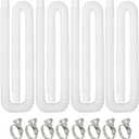 Pool Hoses for Above Ground Pools, 1.25 x 50 Inch Hose for Filter Pump, Compatible with Filter Pump 607, 637 (2 Hoses + 4 Metal Clamps)