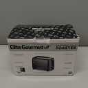 Elite Gourmet 2-Slice Cool Touch Toaster 6 Browning Levels, Extra Wide 1.25 Slots for Bagels & Thick Bread, Cancel Function, Compact, ETL Certified, Black