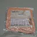 RIMELA Peachy Coral Bed Skirt King Size 15 Inch Drop, Elastic Bed Skirting for Bed Base and Frame, Bedding Dust Ruffle Easy to Install, Wrap Around Adjustable Bedskirt
