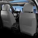 FLORICH Car Seat Covers, Leather Seat Covers, Front Seat Covers 2PCS,Waterproof Car Seat Protector, Auto Driver Seat Covers Accessories Fit for Most SUV Trucks(Gray&Black, Front Pair)
