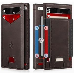 Wallet for Men Slim Leather Wallets for 9-13 Cards, RFID Blocking Thin Card Holder Wallet with ID Window & Stretchable Cash Slot, Minimalist Bifold Small Wallet for Front Pocket, Birthday Gift for Men