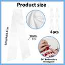 4 Pieces Christmas Wreath Sash for Front Door, White Burlap Sash Holiday Baby Shower Wreath Accessories for Home Birthday Wedding Decorations