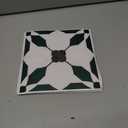 MORCART 7.87" x 7.87" Peel and Stick Floor Tile, 20 PCS Self-Adhesive DIY Vinyl Flooring for Renters, Removable and Waterproof Tile Sticker for Bathroom, Kitchen, Staircase (Black Green)