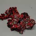 JOHOUSE 12PCS Plaid Bows for Christmas Tree, Rustic Festive Bow Set for Christmas Check Plaid Bows Ornaments for Xmas Tree Garland Wreath DIY Crafts Home Sewing Scrapbooking Gift Decor