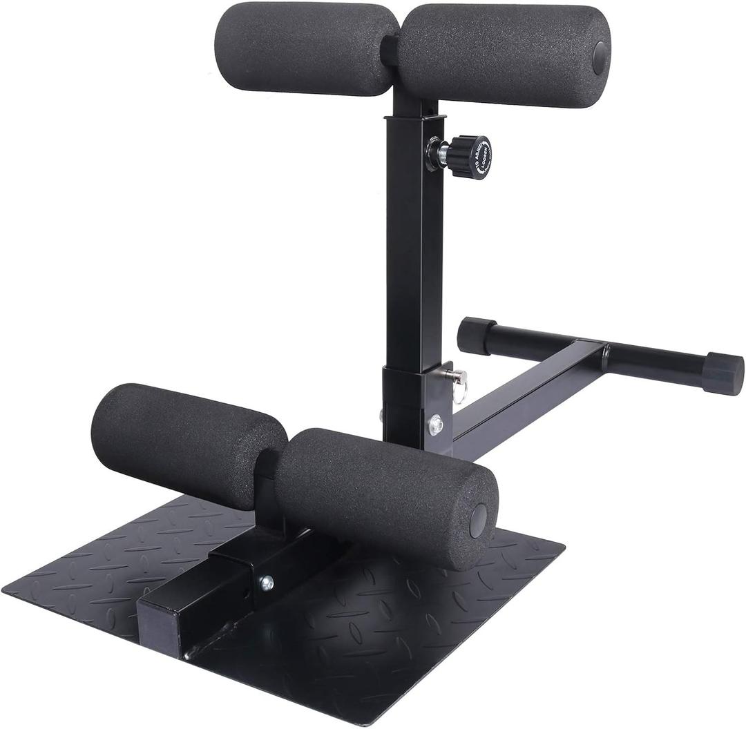 INNOLIFE Sissy Squat Machine Adjustable Height, Protective Foam Thick Steel Fitness Home Gym