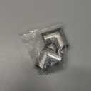 uxcell 2Pcs 90 Degree 2-Way Elbow Pipe Fitting Connector, Fit 1 Inch(25mm) OD Pipe Stainless Steel Structural Pipe Connector Chain Link Fence Clamp