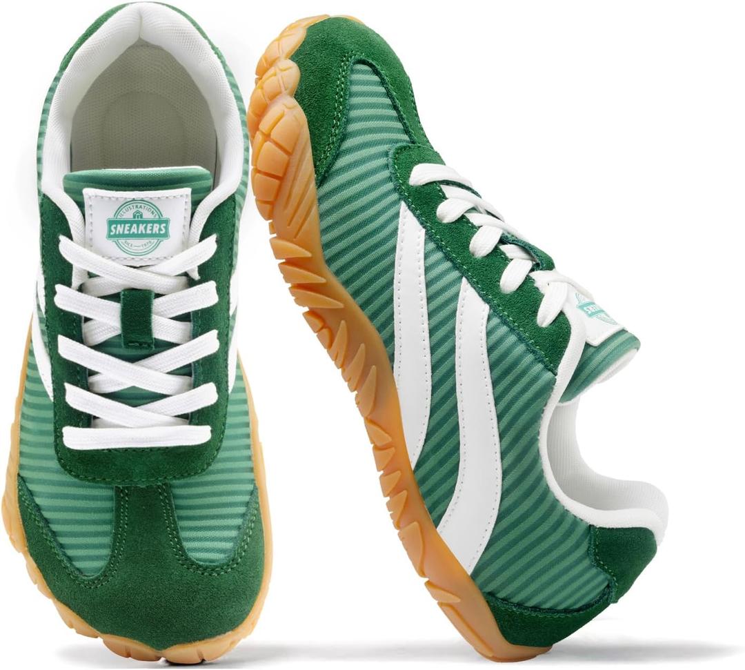 Barefoot Shoes Women Casual Sneakers,Wide Toe Box Shoes Women Zero Drop Barefoot Shoe Men,Minimalist Trail Running Shoe,Non-Slip Lightweight Breathable Comfortable Fashion Walking Hiking Shoes Unisex (9.5-10 Women/8-8.5 Men, Green)