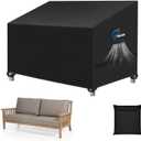 SIRUITON 2-Seat Garden Patio Sofa/Loveseat/Bench Cover 51" W x 27" D x 35" H,Heavy Duty 420D Oxford Waterproof Outdoor Sofa Cover, Lawn Patio Furniture Covers