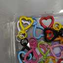 30 Pieces Heart Shape Carabiners, Color Bag Rings Carabiner with Painted Surface for Keychain, Backpack, DIY Craft Accessories