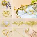 Fashewelry 52 Feet 4mm Gold Aluminum Wire Bendable Metal Craft Wire for Beading Sculpting Jewelry Making